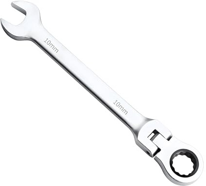 Foyscr Combination Ratchet Spanner, CRV Forged 10mm Wrench | Industrial Dual Purpose Design, Anti Slip Anti Bend Hand Tool