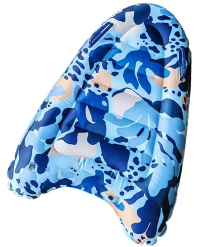 Aufblasbares Bodyboard, Bodyboard Aufblasbar Schwimmbrett mit Griffen, Aufblasbares Pool Float Surfbrett Surfboard Children for Beach Surfing Pool Swimming Summer Water Sports, 78x52x13cm