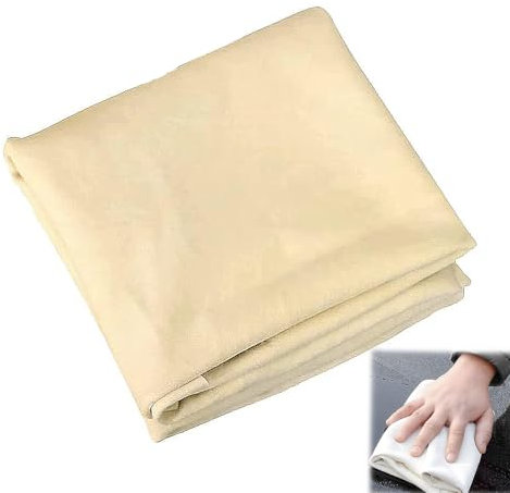 WQEDVN Chamois Leathers for Cars, Shammy Leather Cloth for Car, Shami Leather Cloth for Car, for Windows, Mirrors, Auto Detailing(Yellow 40 * 60cm)