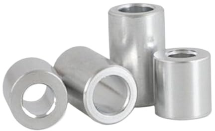 Junta de buje de aluminio, 5-10 unidades, M3, M4, M5, M6, M8, M10, M12, arandela plana de aluminio, espaciador hueco sin rosca(M5 10PCS OD 8mm,20mm(L))