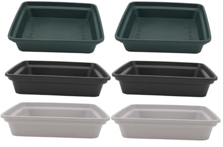 Toddmomy 6piezas Bandeja para Macetas Cuadrada Estilo Europeo De Jardinería Bandejas Inferiores para Bonsáis Base para Macetas Plantas Verdes y Suculentas para Balcón y Doméstico