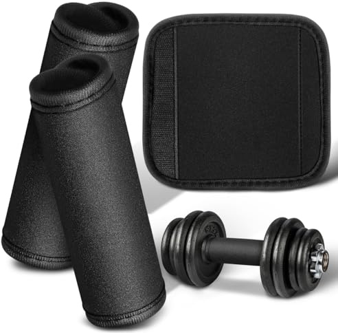 Kisangel 3pcs Anti-slip Pull-up Handle Grip Covers Detachable Cushioned Pads for Doorway Bars Barbell Dumbbell Sleeves Gym Accessories Hand Protection and Enhanced Grip Stability