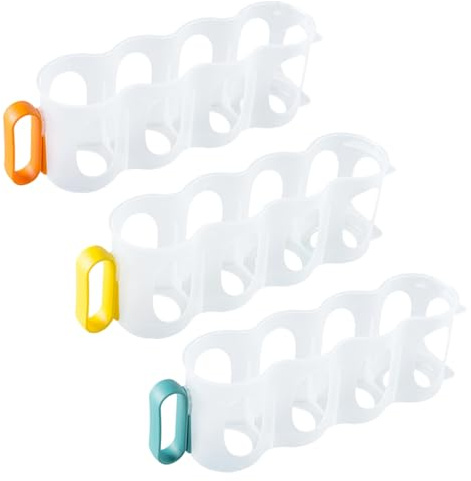 VILLFUL 3Pcs Can Organizer Four-slots Refrigerator Storage Holders Stackable Kitchen Fridge Rack for Soda Beer Drink Cans Home Pantry Organization