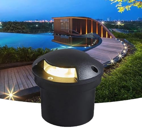 GUODDM Spot LED De Sol pour Paysage - Éclairage De Chemin Lumineux Latéral Fortress, Spots Encastrés Basse Tension AC85-265 V, Projecteur Extérieur Étanche IP65(Yellow,9w)