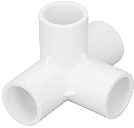 Raccordo in PVC a 4 Vie, 10 Pezzi 1 Pollice Diametro Interno Angolo Retto Connettore per Tubo in PVC Kit di Uscita Connettore per Tubo a Gomito per Mobili, Telaio di Serra, (Bianca)