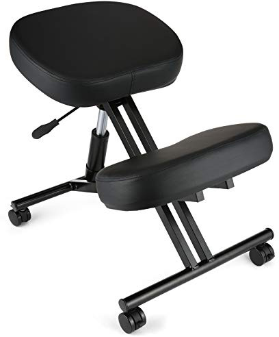 Himimi Ergonomischer Kniestuhl, höhenverstellbar | Kniehocker mit dickem Memory-Schaum-Kissen, Kniepolster, Rollen mit Bremse, für bessere Haltung im Homeoffice und Büro
