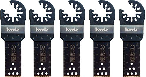 kwb Profipack 5 x Akku-Top Bi-Metall Tauchsägeblatt für Metall 709253 (22 mm, Schnellwechselaufnahme, m. Spannuten)