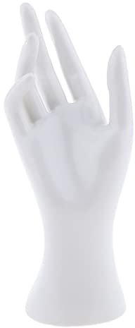 perfk Female Hand Jewelry Bracelet Gloves Display Organizer Stand, Wear-resistant, White