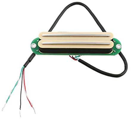 LYWSMSK Alnico 5 Dual Hot Rail Pickup Single-Coil-Größe Humbucker Gitarre Pickup Creme für ST Strat Gitarre