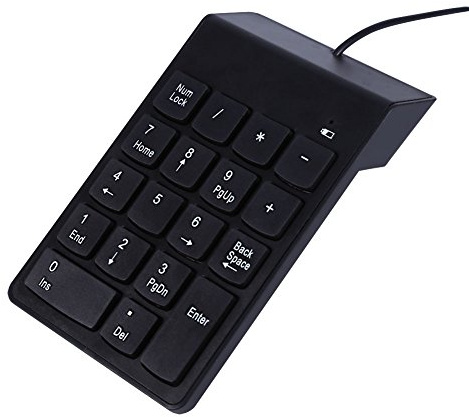 USB Numeriskt Tangentbord, Mini 18 Tangenter Numeriskt Tangentbord Numeriskt Tangentbord för Bärbar Bärbar Dator