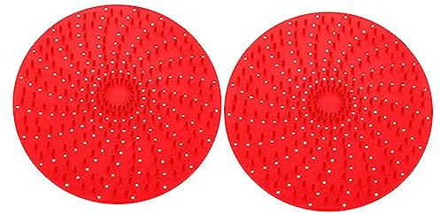 UPKOCH 2pcs Silicone Cooking Liners Reusable Mat Hollow Design for Air Fryer Baking at Home