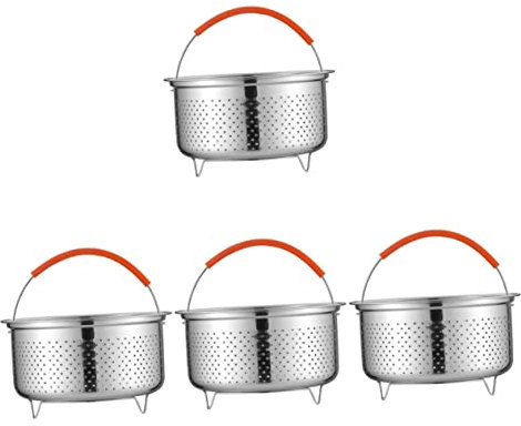 OQHAIR 5 sets Iron with Tray Plate Baking Vegetables Metal Suitable Grill Stove Raclette Accessories Cheese Oven Melter Pan Home Small Meat Kitchen of for Mini Roaster Fish Cooking (Silve