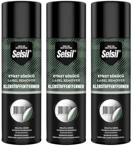 Bastelzone Eliminador de etiquetas, removedor de etiquetas, removedor de pegamento, removedor de pegamento, disolvente de pegatinas, removedor de pegatinas, spray quitaetiquetas (3 x 200 ml)
