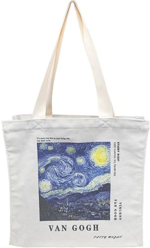 Tibroni Canvas Tote Bag Aesthetic, Jutebeutel Bedruckt Vintage, Jute Beutel mit Reißverschluss, Einkaufstasche Bag, Taschen Groß Umhängetasche Stofftaschen Muttertags Geschenk für Oma Mama