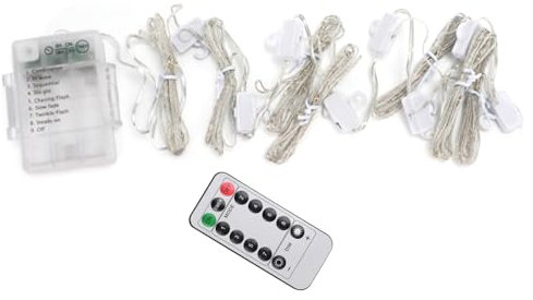 Ghirlanda luminosa a LED per ombrellone, 104 LED, luci per ombrellone, lampada a sospensione impermeabile con telecomando, 8 modalità di illuminazione per giardino, portico, cortile, decorazione di