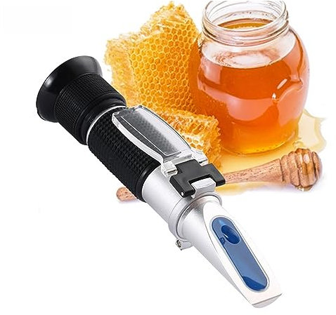 Honig-Refraktometer Honig Tester Refraktometer 58~90% Brix 38~43 Baume Konzentration Zucker Meter Densitometer Handheld Detektor Werkzeug for Imker Hohe Präzision