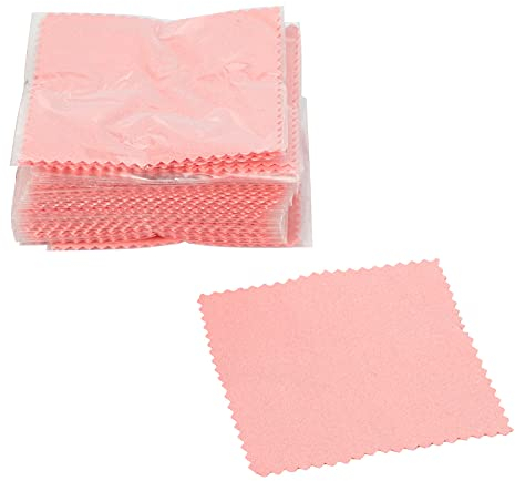 Biwwubik 200 pièces de polissage d'argent avec tissu OPP pour en argent couleur microfibre daim