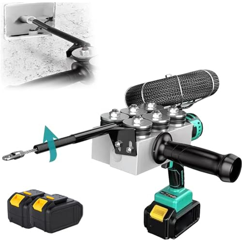 RayGenius Tiracavi, Elettricista Tirare Filo Nascosto Tubo Filettatrice Automatica Filettatrice Filo Scuro Elettrico Tirando Strumento Filettatura Macchina,2battery