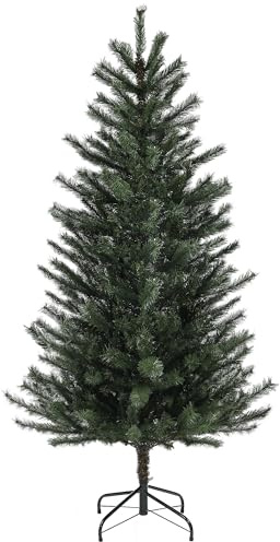 HOMCOM Sapin de Noël Artificiel 180 cm Arbre de Noël avec Support en Acier Pliable, 467 Branches, décoration de Noël Effet réaliste, Vert