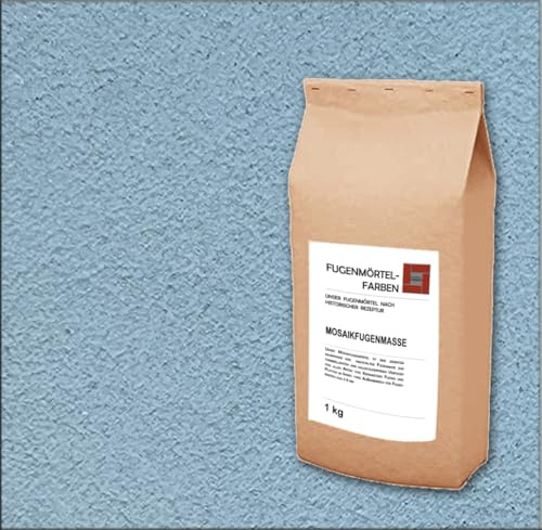 MOSAIK-Fugenmörtel | BLAUGRAU | 1kg | Optimiert für 1mm-4mm schmale Fugen im Innen- und Außenbereich auf Wand- und Bodenflächen | Frostfest