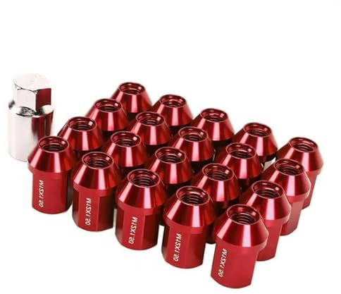 WTIXCRQ Radbolzen Radschraube Kompatibel Mit Hyundai Für Elantra Für Santa Fe XL 20 Stück M12 X 1,5 Radmuttern 35 Mm Geschlossene Radmuttern(color1)