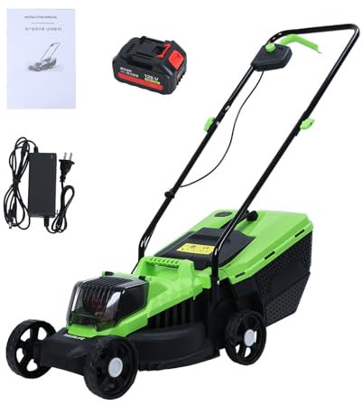 1600W Tondeuse, Tondeuse Gazon avec réservoir d'herbe 30L, Tondeuse Thermique autotractée avec Moteur sans balais amélioré (Verte)
