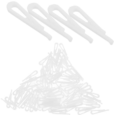 Pinces à Chemise Blanches 100 Pièces Ps 3,7x0,7x0,3cm | Pince A Pression Couture, Bords Arrondis Réutilisables, pour Protéger Peau et Vêtements au Quotidien