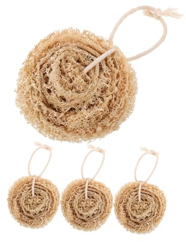 SAFIGLE Esponjas De Lufa Natural 4 Piezas Lavaplatos Multiusos Absorbentes Sin Olor para Limpieza De Cocina Diaria y Uso Doméstico