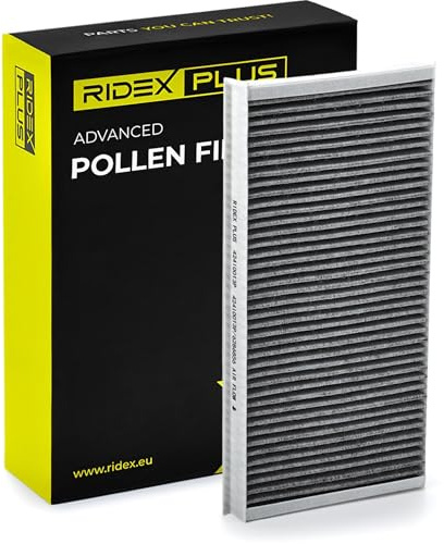RIDEX PLUS 424I0013P Innenraumfilter Pollenfilter Aktivkohlefilter Höhe: 30 Breite: 163 Länge: 330 Kompatibel mit VW Golf 4 Schrägheck 1J1, MERCEDES-BENZ C-Klasse Limousine W204, BMW 5 Limousine E60