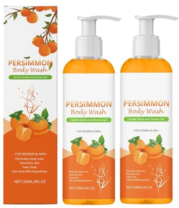 Gel de ducha Persimmon 120ml – Desodorante altamente eficaz, hidratante, limpieza suave – Para la ducha y el baño, cuidado corporal para hombres y mujeres, ideal para el sudor y el día a día (2)