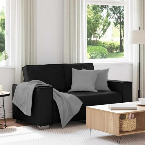 Frdhee Mini Sofa Küchensofa, Sofasessel mit Kissen Schwarz 160 x 78 x 84 cm Kunstleder für Wohnungen Wohnzimmer