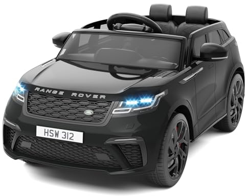 ZoomBuggy 12V Kinder Elektroauto Mit 2,4 GHz, Fernbedienung, 2 Motoren, Sanftstart, Musik, USB, LED-Scheinwerfer & Hupe, Elektrofahrzeug Für Kinder Ab 3 Jahren, Schwarz