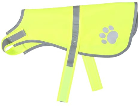 Toddmomy Chaleco Reflectante para Perros Pequeño S, Color Amarillo Fluorescente, Arnés Ajustable y Transpirable para Correr y Paseos Nocturnos, Equipo de Seguridad para Mascotas con Alta