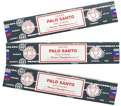 Crafty Jungle Satya Nag Champa, Bastoncini di incenso al Palo Santo, 3 confezioni