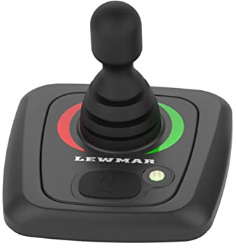 Lewmar Single Boat Joystick Thruster Control with Ergonomic, Tactile Pad, Sealed Membrane Switch Panel, Multi-Function LED Display, 12-24 Dual Voltage Supply