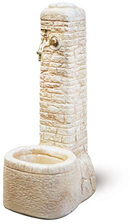 Gartenbrunnen aus Beton KAM Modell Endenna Farbe Haselnuss