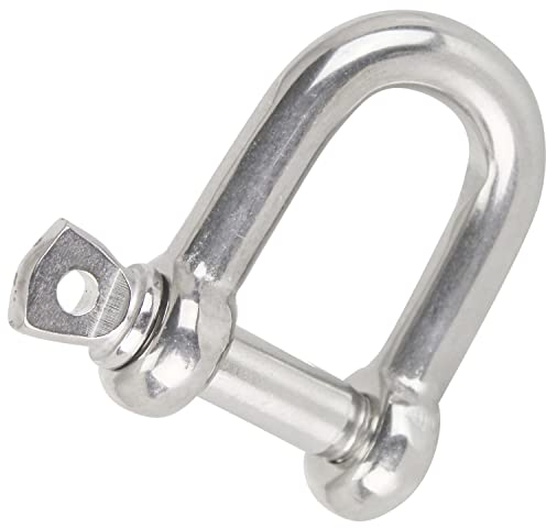 DERING Schäkel Edelstahl 8 mm Kurz Form 40 Stück Drahtseil Seil Verbinder