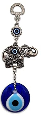 MYSTIC JEWELS - Amuleto de Ojo Turco con Elefante para Colgar en casa, Buena Suerte, protección