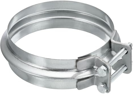 PATIKIL Duct Clamp, 12 (300mm) V-shape Zinc Plated Iron Pipe Clamp for Ventilation Ducting Dust Collection Chimney Pipe