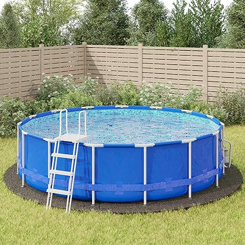 CIADAZ Pool-Bodentuch Hellgrau Ø550 cm Polyester Geotextil, Bodenmatte Pool, Poolbodenschutz, Poolmatte, Bodenfolien, Pool Bodenplane, Schwimmbeckenmatte, für Spas, Schwimmbäder 94230
