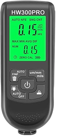 QUMOX Spessimetro digitale per rivestimento, misuratore di spessore portatile, funzione di spegnimento automatico, gamma da 0 a 2000 UM, strumento di misurazione per rivestimento per auto e