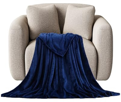 STGAO Fleecedecke 80 x 120 cm Viele Farben Flauschige Wohndecke Flauschige Weiche für Sofa Couch Bett, Dunkelblau
