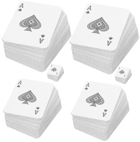 VICASKY 6stücke Miniatur Spielkarten Lustige Reise-Karten Für Partygeschenk Für Puppenhaus-zubehör Für Unterwegs Und Unterwegs Spiele