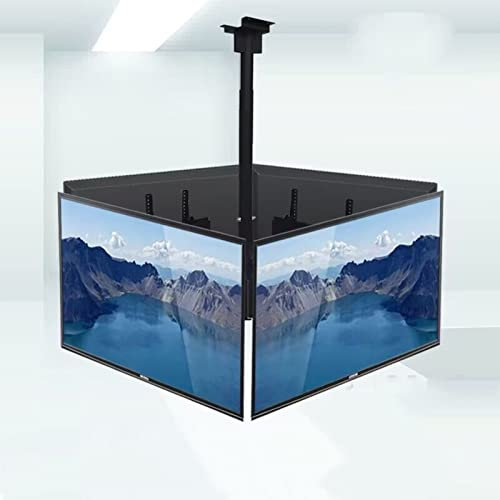 Soporte universal de techo para televisores de 32 y 65 pulgadas, marco giratorio de 360 grados, inclinación ajustable y giratoria, soporta 4 pantallas