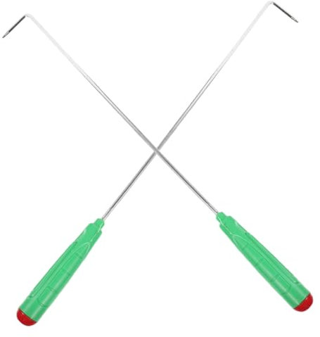 TIDTALEO Robuster Kaminhaken aus Eisen mit Kunststoffgriff Langer Feuerhaken für Outdoor Camping und Feuerstellen Handlicher Schürhaken für Grill und Kohle