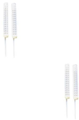 yuwqqoajv 2 Ensemble de Poteau de Mousse empilable remplissable, 2 pièces, pour Plantes Monstera, Poteau de Mousse en Maille Plastique, Support de Plante Monstera Blanc