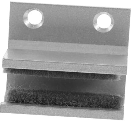 HOMSFOU 2 Pezzi fermo battente della porta accessori box doccia accessori per box doccia gancio Sopra guida porta doccia guida della porta a montaggio inferiore Lega di alluminio Silver
