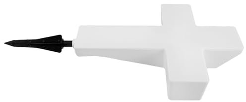 Gatuida Per Cimitero Con Illuminazione Led Design in Plastica Facile Installazione Terreno Funziona Automaticamente Notte