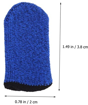 Gadpiparty Anti Schweiß Fingerschutz für Touchscreen Spiele, 10 Stück | Nylon, Blau, Elastisch und Atmungsaktiv, Daumen und Fingerschutz für Mobiltelefone