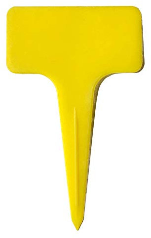 100 etiquetas coloridas tipo T, marcadores de jardín, de plástico, reutilizables, impermeables, para plantas, vivero, flores, macetas